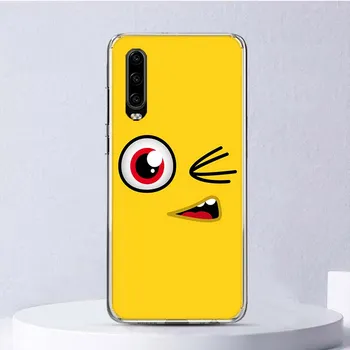 Мягкий чехол с забавным лицом для Huawei P30 Lite P40 P20 P10 P50 Pro, чехол для телефона Mate 20 30 40 10 P30Lite, чехол-корпус Huawei P30