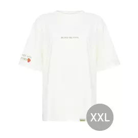 Футболка молочная вышивка "Be Eco, Be cool" размер XXL