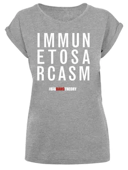 Рубашка F4Nt4Stic Immune To Sarcasm, пестрый серый