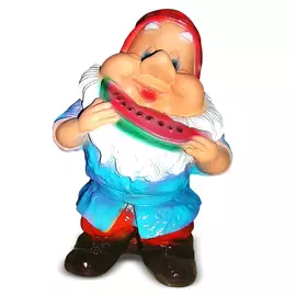 Фигура садовая Гном с арбузом F03122