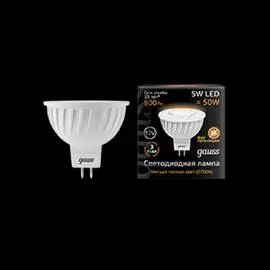 Gauss Лампа LED LENS MR16 GU5.3 5W 12V 2700K