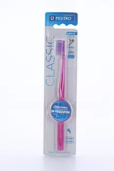 З/щетка Pesitro Сlassic Medium c подставкой розовый
