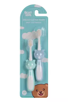 З/щетка ROXY KIDS Мишка ультрамягк 10000 щетинок Минт+Голубой дет, 2 шт