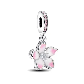 2024 925 пробы позолоченный серебряный кулон Forever Love Family Rose Charm Football Bessin Fit Original Fashions Bracelet Women DIY Jewelry