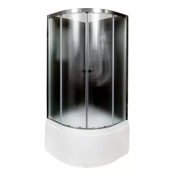 Душевая кабина AvaCan B10BLACK, 100х100х208 см, стекло матовое, профиль хром