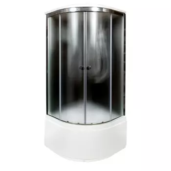 Душевая кабина AvaCan B10SBLACK, 100х100х220 см, стекло матовое, профиль хром
