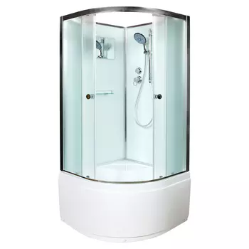 Душевая кабина AvaCan D511, 110х110х208 см, стекло матовое, профиль хром