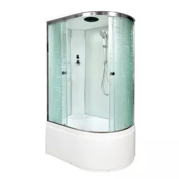 Душевая кабина AvaCan EM5012L, 120х90х220 см, стекло с узором, профиль хром