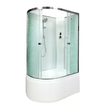 Душевая кабина AvaCan EM5012RN, 120х90х208 см, стекло с узором, профиль хром