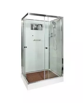 Душевая кабина AvaCan K402, 120х90х208 см, стекло прозрачное, профиль хром