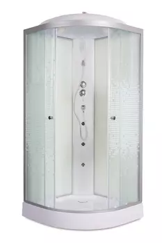 Душевая кабина AvaCan L901GM, 100х100х215 см, стекло матовое, профиль хром
