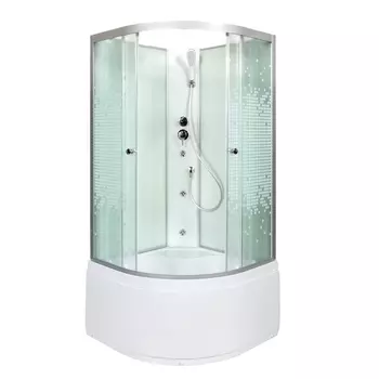 Душевая кабина AvaCan L980NGM, 80х80х200 см, стекло с узором, профиль хром