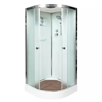 Душевая кабина DTO D01S 100х100х220 см, стекло матовое, профиль глянцевый хром