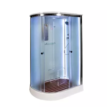 Душевая кабина DTO D102SRLED 120х80х220 см, стекло матовое, профиль глянцевый хром