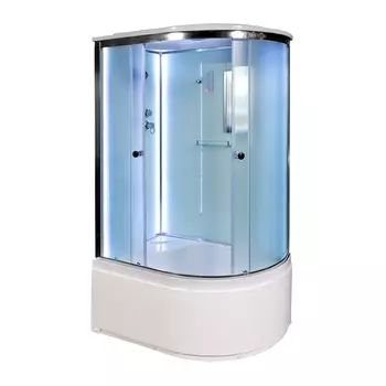Душевая кабина DTO D120SLLED 120х80х220 см, стекло матовое, профиль глянцевый хром