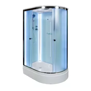 Душевая кабина DTO D272SLLED 120х80х220 см, стекло матовое, профиль глянцевый хром