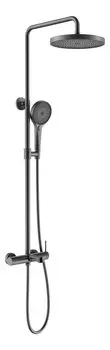 Душевая стойка Vincea Rim VSFS-2RM1GM с изливом, вороненая сталь