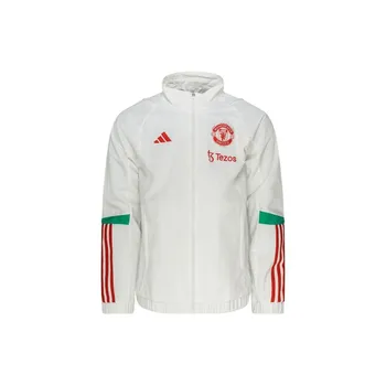 Adidas Manchester United Tiro 23 Презентационная куртка с высоким воротником и молнией Мужская куртка белая IA8485 XL