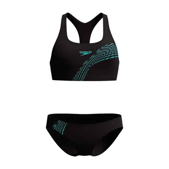 Женский купальник Speedo Placement из 2 частей, синий