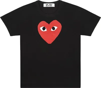 Футболка Comme des Garons PLAY Red Heart T-Shirt 'Black', черный