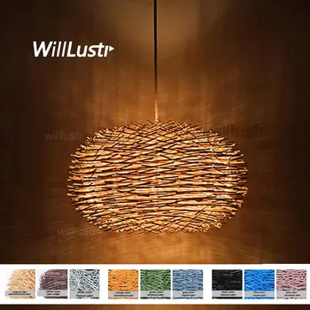 Подвесной светильник «Птичье гнездо» willlustr из ротанга