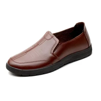 Fashion 2024 Men s Loafers Fashion Leather Flats Classics Driving Shoes Comfortable Rubber Platform Men Casual Business Shoes 39 жёлтый