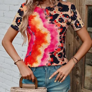 SOWOOLIFE женские модные повседневные блузки и рубашки с короткими рукавами и круглым вырезом S зелёный