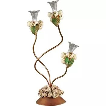 Настольная лампа муранское стекло 6213/L3 V1909 MM Lampadari Roseto с цветами