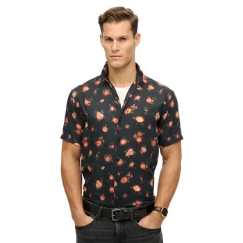 Рубашка с коротким рукавом Superdry Print, черный