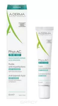 A-Derma, Флюид против дефектов кожи, склонной к акне Phys-AC, 40 мл