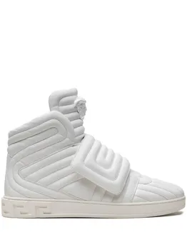 Стеганые высокие кеды Versace "White", белый
