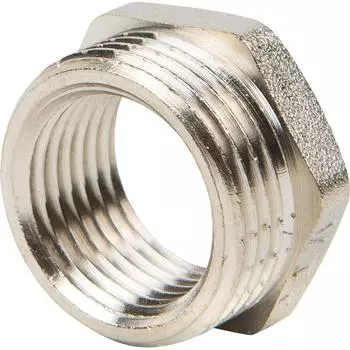 Футорка Valtec, наружная-внутренняя резьба, 3/4"x1/2", никелированная латунь