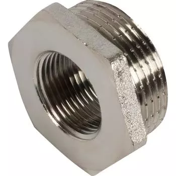 Футорка Valtec внутренняя-наружная резьба 1 1/4"х3/4" никелированная латунь VTr.581.N.0705