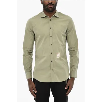 Рубашка из хлопкового поплина с отложным воротником Dsquared2, Green