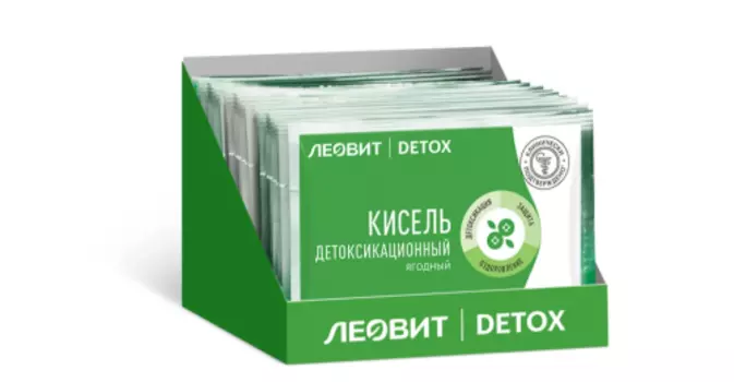 Леовит - Кисель детоксикационный ягодный (с клубникой) 20 гр