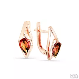 Серьги из красного золота с гранатами 02-2-977-0300-010
