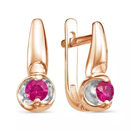 Серьги из красного золота с рубинами 2348-151-12-00