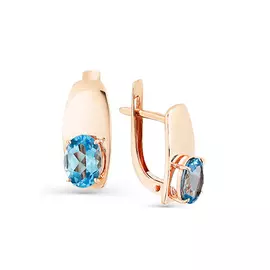 Серьги из красного золота с топазами 02-3-105-1300-010