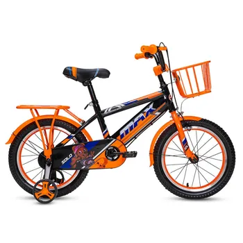 Велосипед детский MAX BIKE Solo 1 16", черный/оранжевый