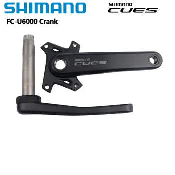 Шатун Shimano CUES U6000, 170 мм, 175 мм, 10 скоростей, 96BCD, правый, левый, один комплект, детали кривошипа для горного велосипеда