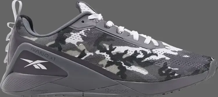 Кроссовки nano x1 'pure grey camo' Reebok, серый