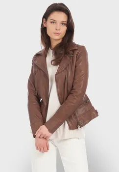 Кожаная куртка Oakwood ВИДЕО, цвет light brown
