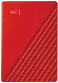 Внешний жесткий диск (HDD) Western Digital 4Tb My Passport, 2.5", USB 3.0, красный (WDBPKJ0040BRD-WESN)