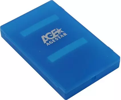 Внешний бокс AgeStar 1x 2.5" USB 2.0, синий (SUBCP1)