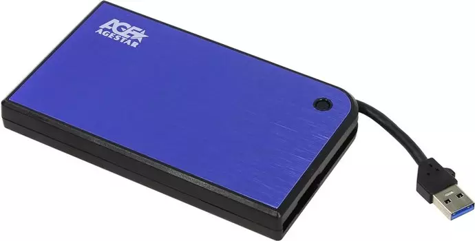 Внешний бокс AgeStar 1x 2.5" USB 3.0, синий (3UB2A14)