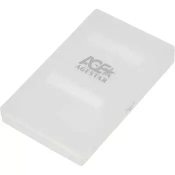 Внешний бокс AgeStar 1x USB 2.0, белый (SUBCP1)