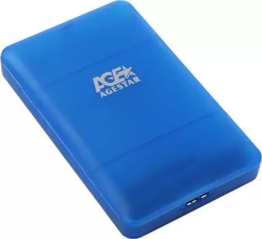 Внешний бокс AgeStar 1x USB 3.0, синий (3UBCP3)