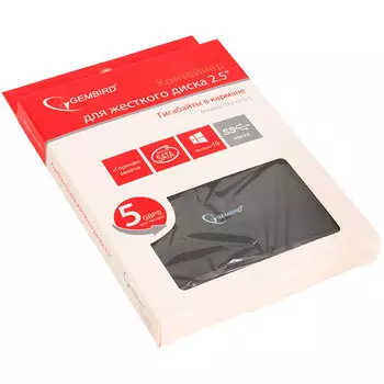 Внешний бокс Gembird 1x 2.5" USB 3.0, черный (EE2-U3S-5)
