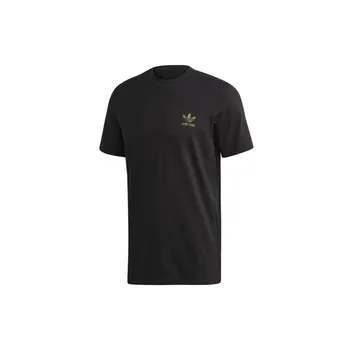 Adidas Camo Essential Logo Спортивная футболка с короткими рукавами Мужские топы Черные FM3352 M