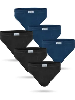 Трусы normani 6 Slips aus Baumwolle mit Stretchbund fr Herren, цвет 3 x Navy 3 x Schwarz